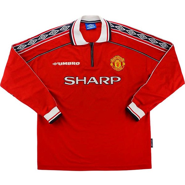 Camiseta Manchester United Primera equipo ML Retro 1998 1999 Rojo